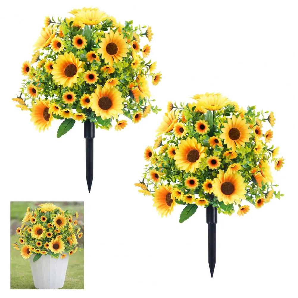 

22 Inch Artificial Sunflower Bouquet Sunflower Fake Flower Bouquets Centerpieces Party Desktop Home interior Decoration