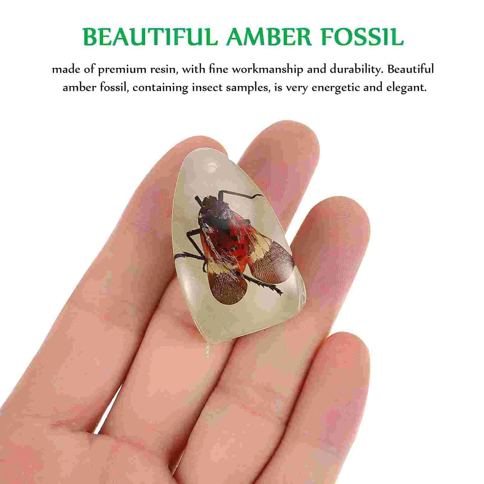 5 Pcs Amber Pendant Stone Insects Resin Ornament Bracelet Pendants Jewelry Accessories Child