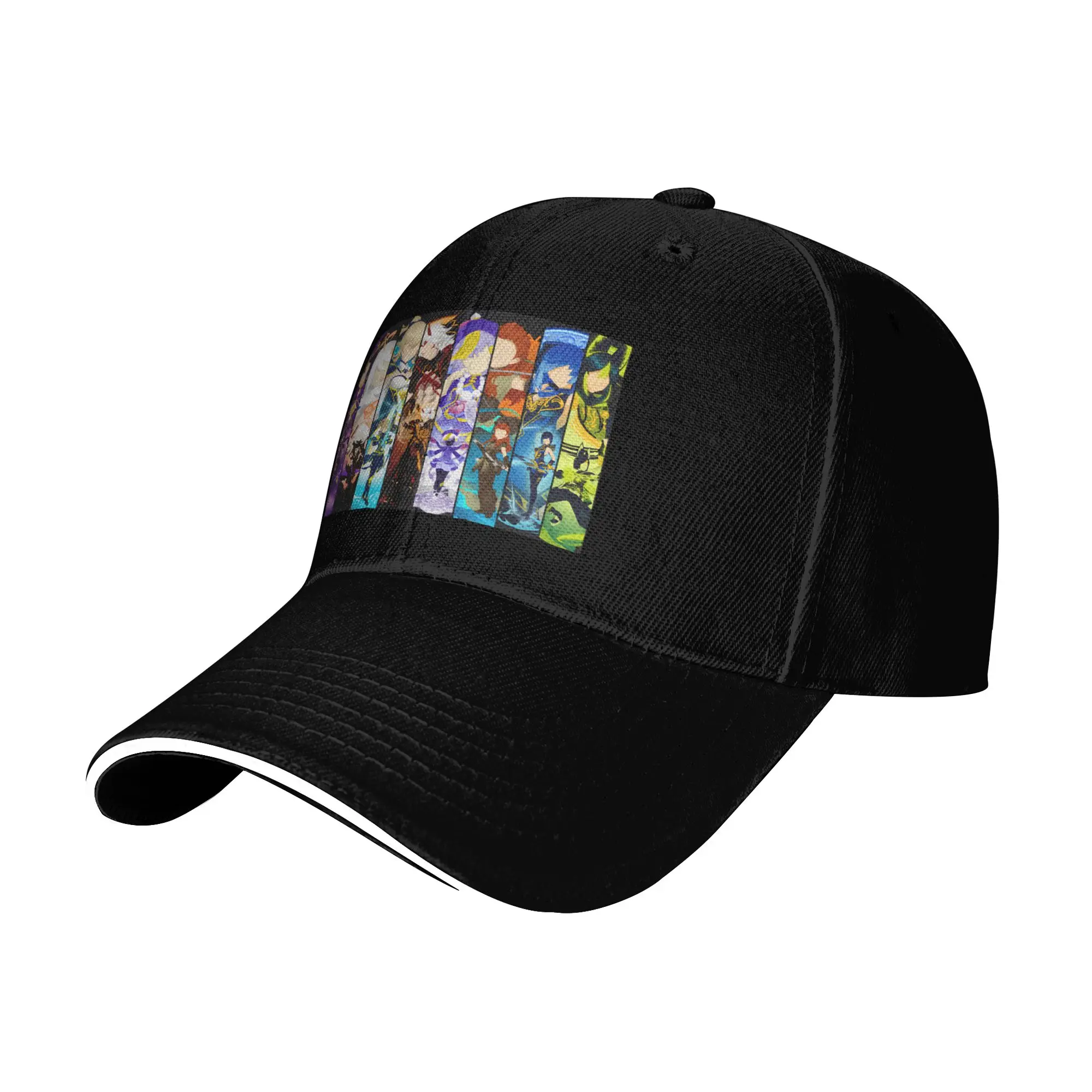 Genshin Impact Elements Baseball Cap  Casual Men Women Trucker Hat Sunscreen Print Outdoor Gym Baseball Caps Gift Idea