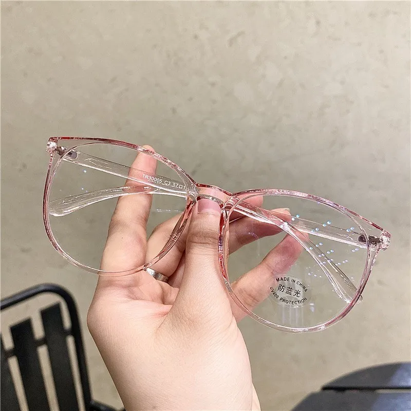 Anti Radiation Glasses Spectacles Frame Plastic Korean Oval Frame Fashion Eyewear