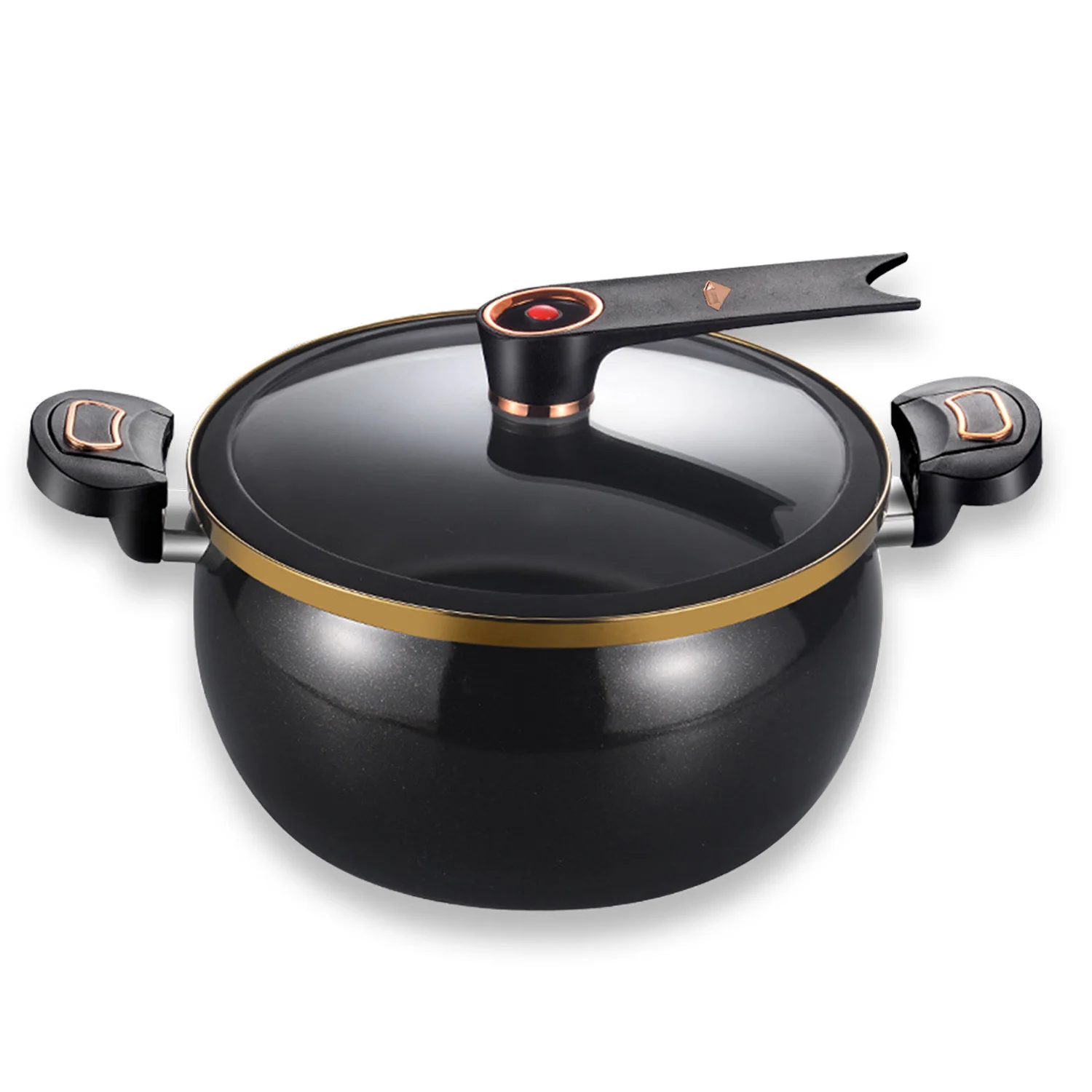 1 Stück Mikro-Schnellkochtopf, besser gebrauchte Emaille, neuer Eintopf ist ein Topf, der schnellere Lebensmittel kocht, sicherer Schnellkochtopf-Suppentopf