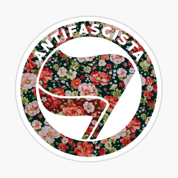 Antifa Floral  5PCS Stickers for Print Funny Home Cute Living Room Water Bottles Art Luggage Laptop Anime Bumper Background Wall