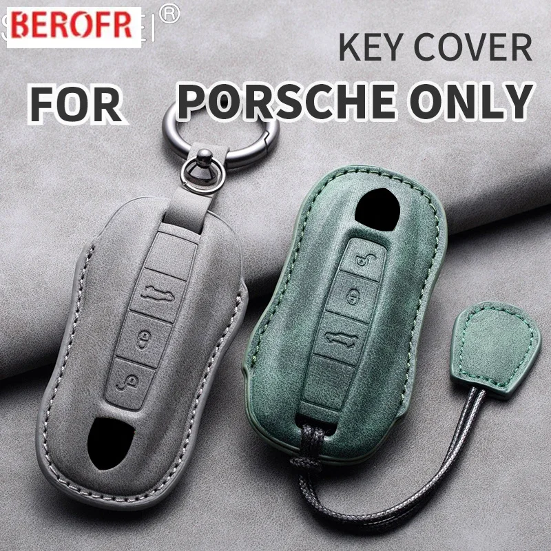 Car Key Cover Case Shell Holder For Porsche Panamera Cayenne 971 911 9YA Macan Boxster 3 Buttons Keyless Protection Accessories