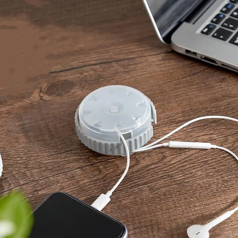 Portable Plastic Mini Cable Management Box Cord Winder For Mouse Headphone Home School Office Accessories ****