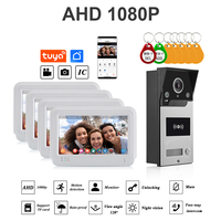 Top TUYA APP Home Intercom System Wireless WiFi Smart IP Video Doorbell 7 Inch with 1080P Wired Doorbell Support 1/2/3/4 MONITOR