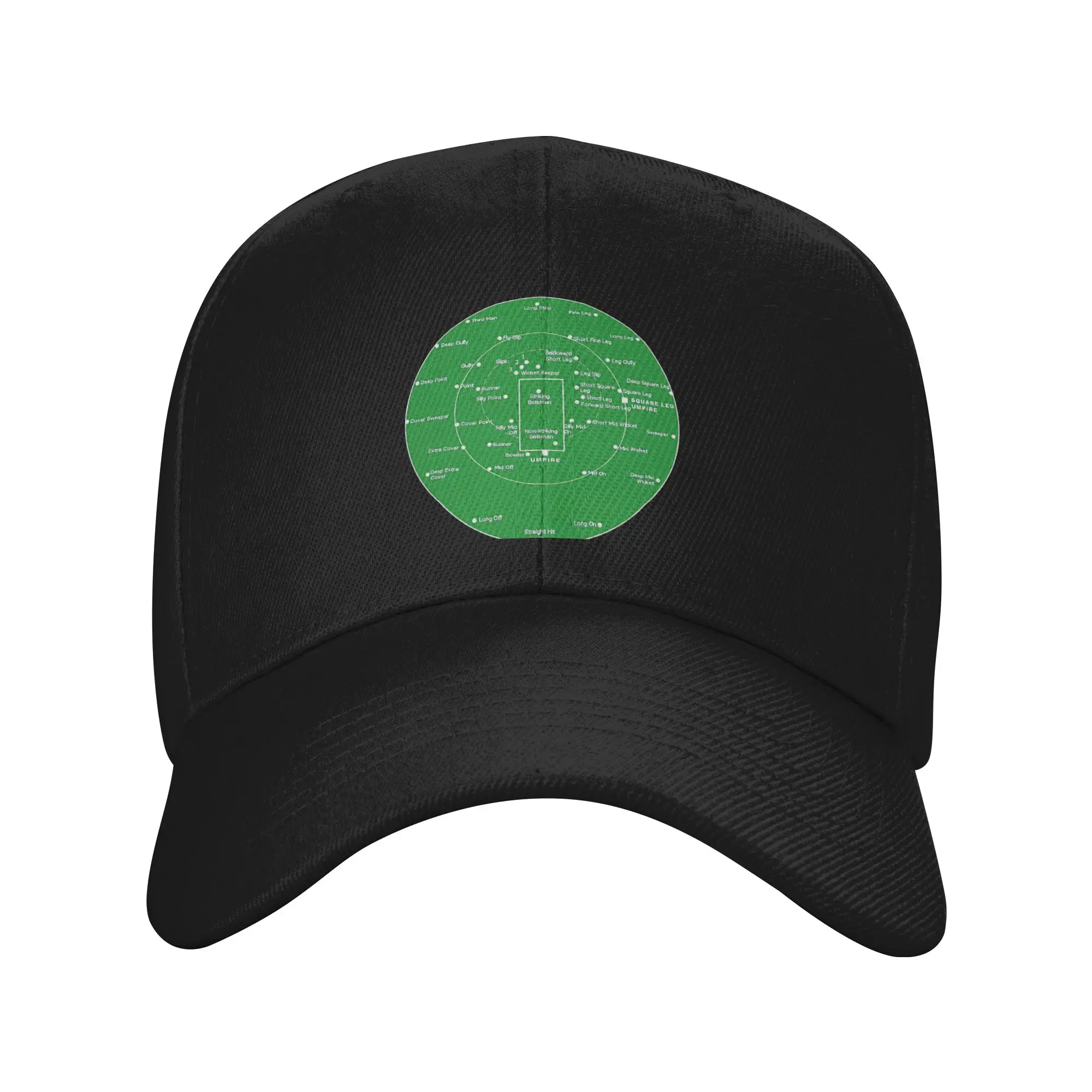 Fashion CRICKET PITCH POSITIONS- Fielding Positions Diagram Curved Brim Baseball Cap Baseball Cap Luxury Hat