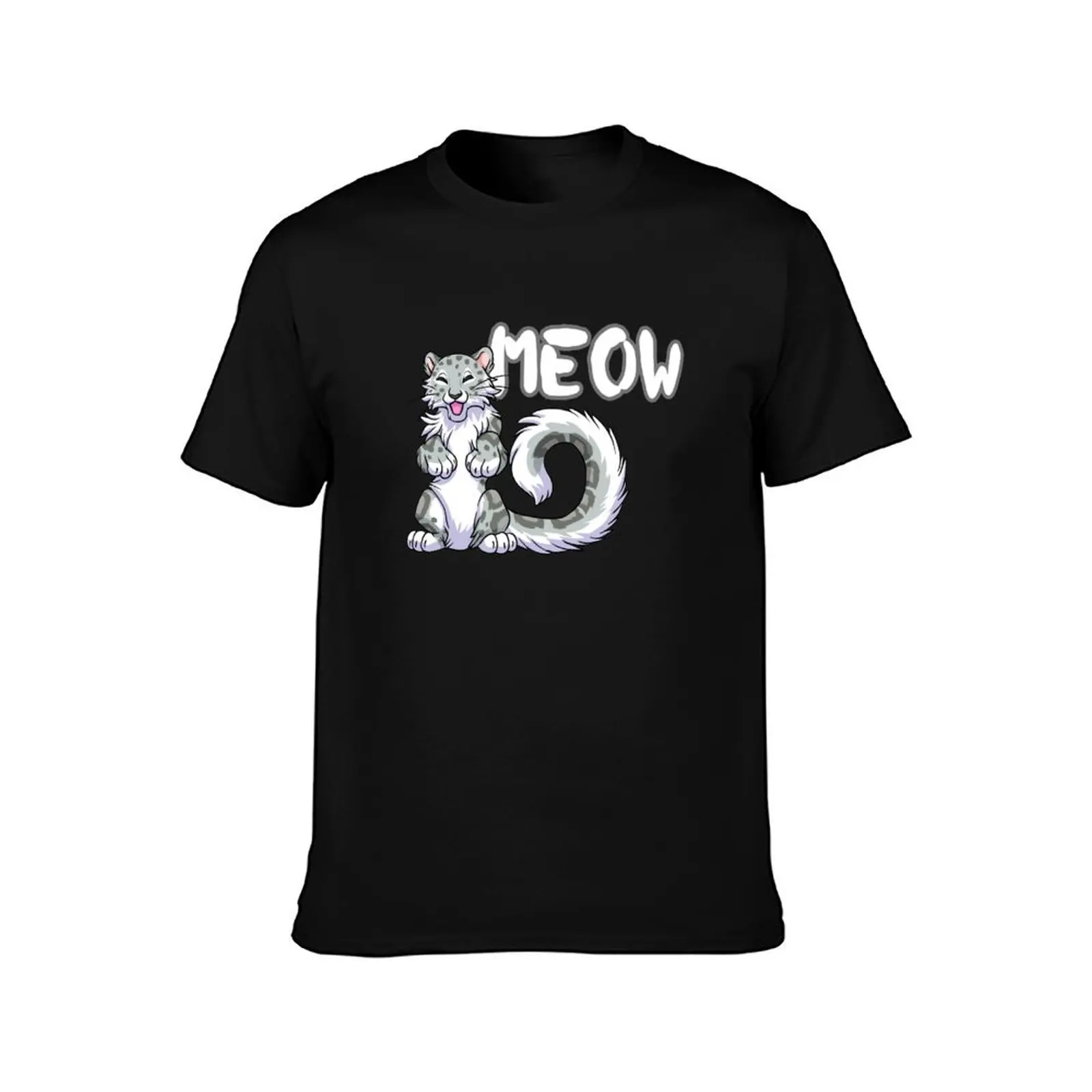 Snow leopard meow T-Shirt Plus Size Comfort Fit Tee