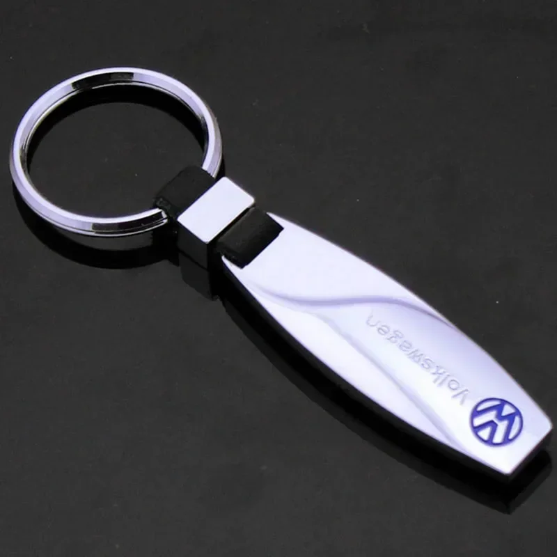 Metal Car Logo Keychain For Volkswagen Passat Jetta Lavida Sagitar Touareg Tiguan Polo T-ROC C-TREK Key Holder Keyring Pendant