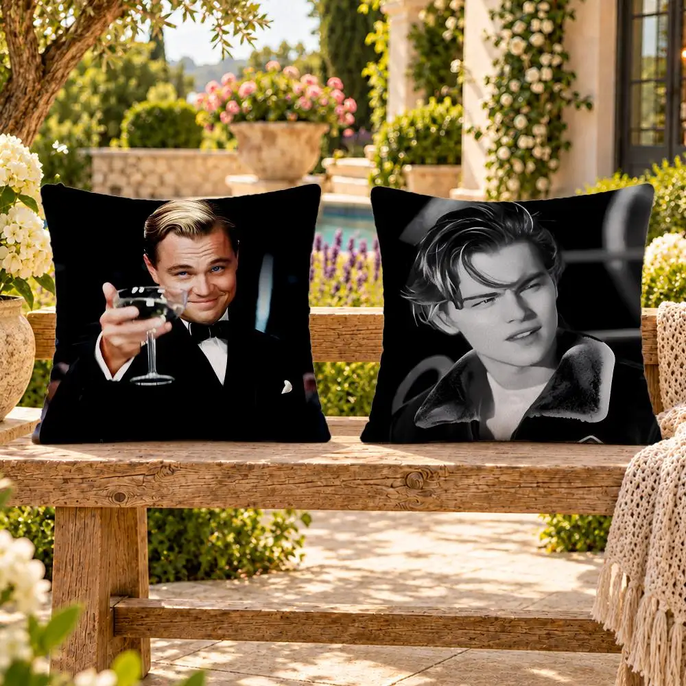 Actor Drama Leonardo DiCaprio Cushion Cover Soft Plush Throw Pillow Cover Washable Sofa Bed Patio Chair Home Decor