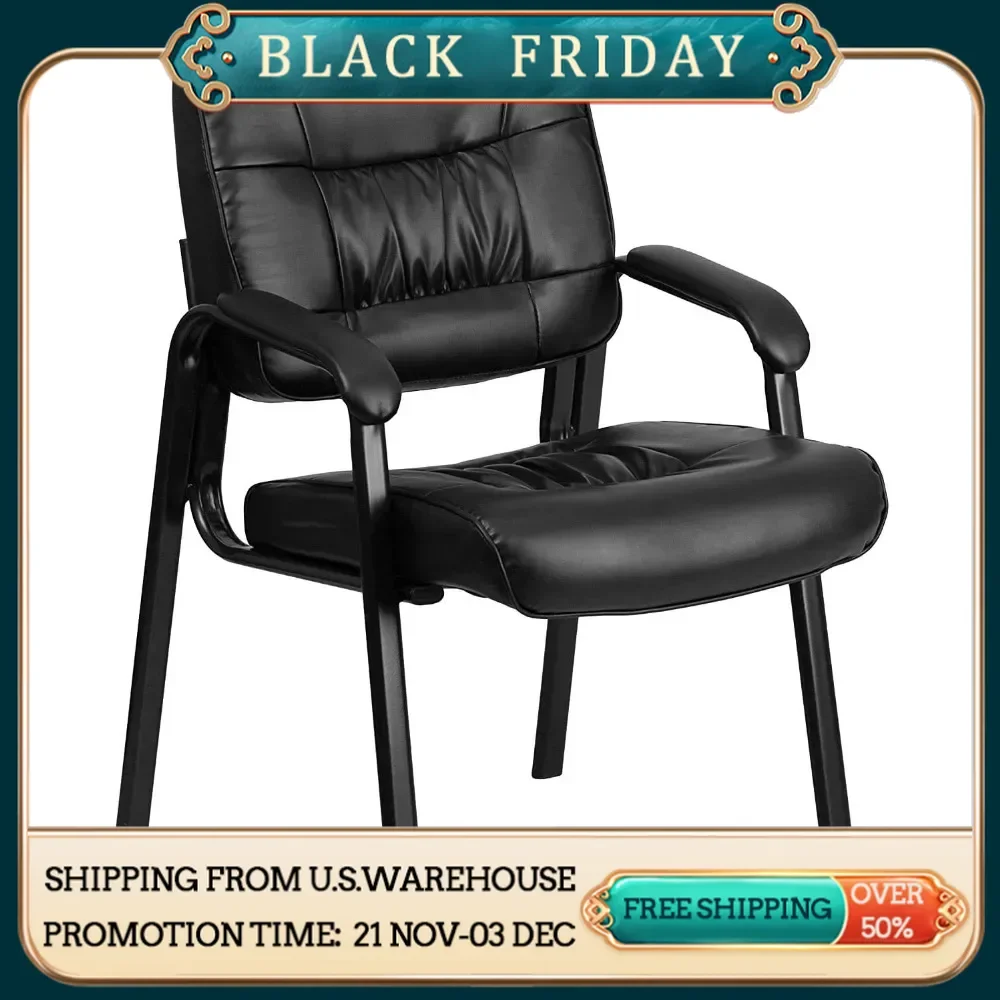 Waiting for seats with Padded Armrests,Upholstered Side Chair for Living Room or Office,suitable for home,reception room,Black