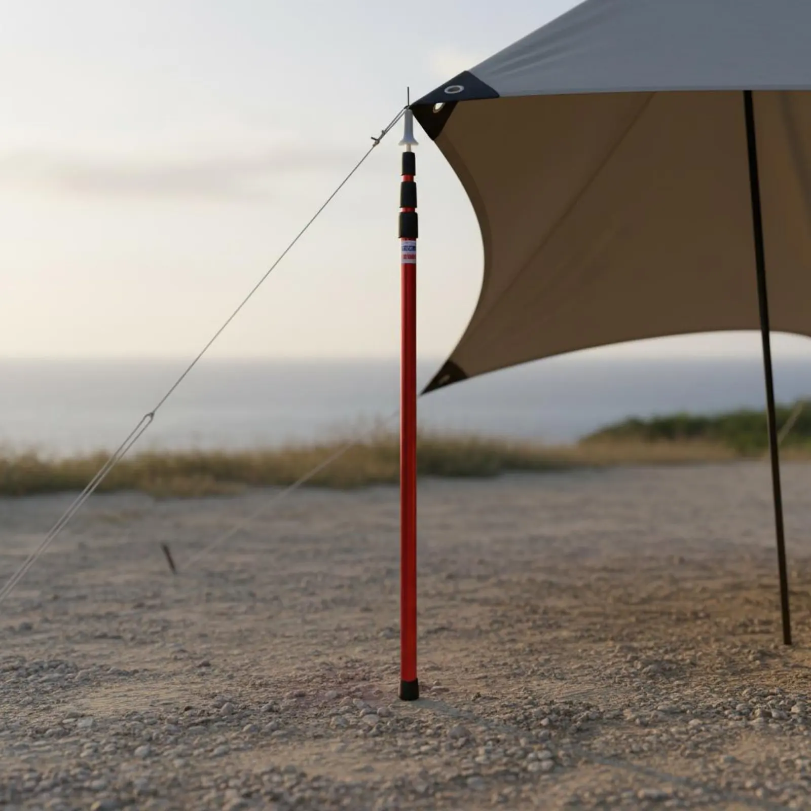 

2 Pieces Telescopic Tarp Pole Rust-Resistant Adjustable Tarp Poles Telescoping Tent Poles Wind Resistant for Hikers, Backyard