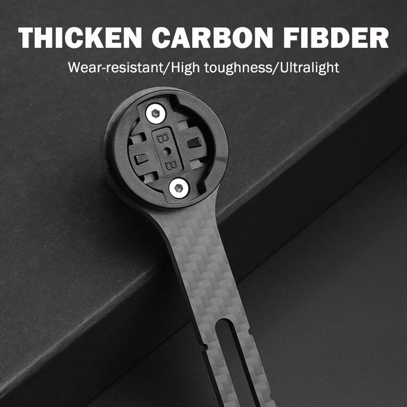 Bicycle Computer Holder Carbon Fiber Road Bike Stopwatch Speedometer Mount Holder Bike Extended Bracket for Garmin Bryton Wahoo