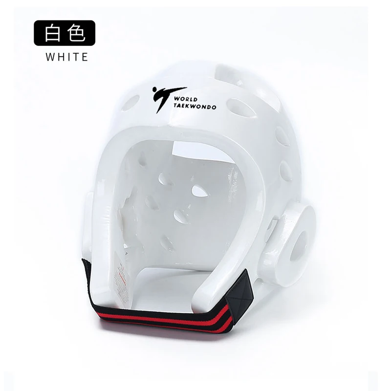 White Taekwondo Helmet Kick Boxing Karate Head Guard Headgear Protector Sparring Helmet Muay Thai TKD Ears Protection Black