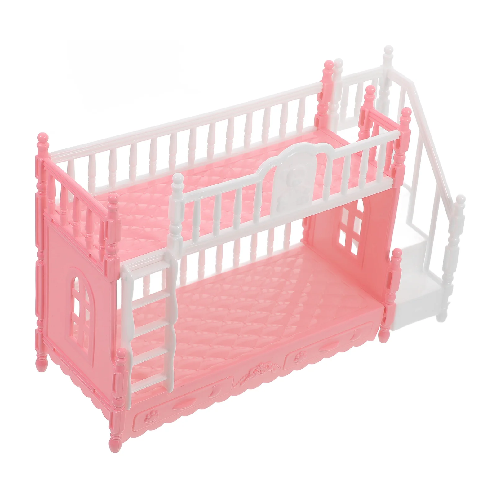 Bed Furniture Miniature Ornament Bunk Model House Kit Abs Decor Miniatures
