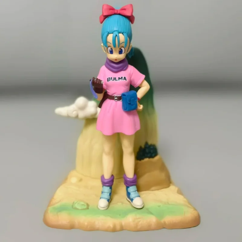 Bandai original banpresto anime dragon ball história caixa bulma pvc figura de ação modelo colecionável brinquedo de presente de aniversário