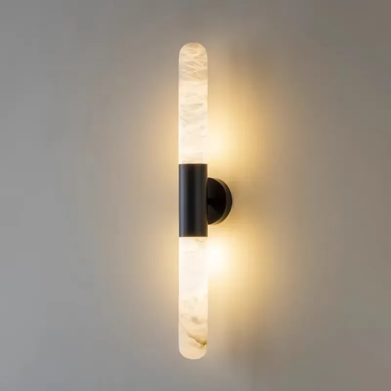 High Quality Creative Design Indoor LED Alabaster Wall Mount Lamp for Home Hotel Villa Engineering Projects