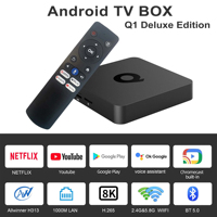 Mortal Q1 Global Version Smart TV Box Streaming Media Android10 AllwinnerH313 Bluetooth Google Assistant 2.4G&5G Wifi 4K HD