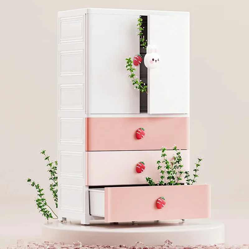 Foldable Storage Cabinet Wardrobe Filing Plastic Chest Modular Wardrobes Baby Cupboard Drawer Armarios Bedroom Furniture