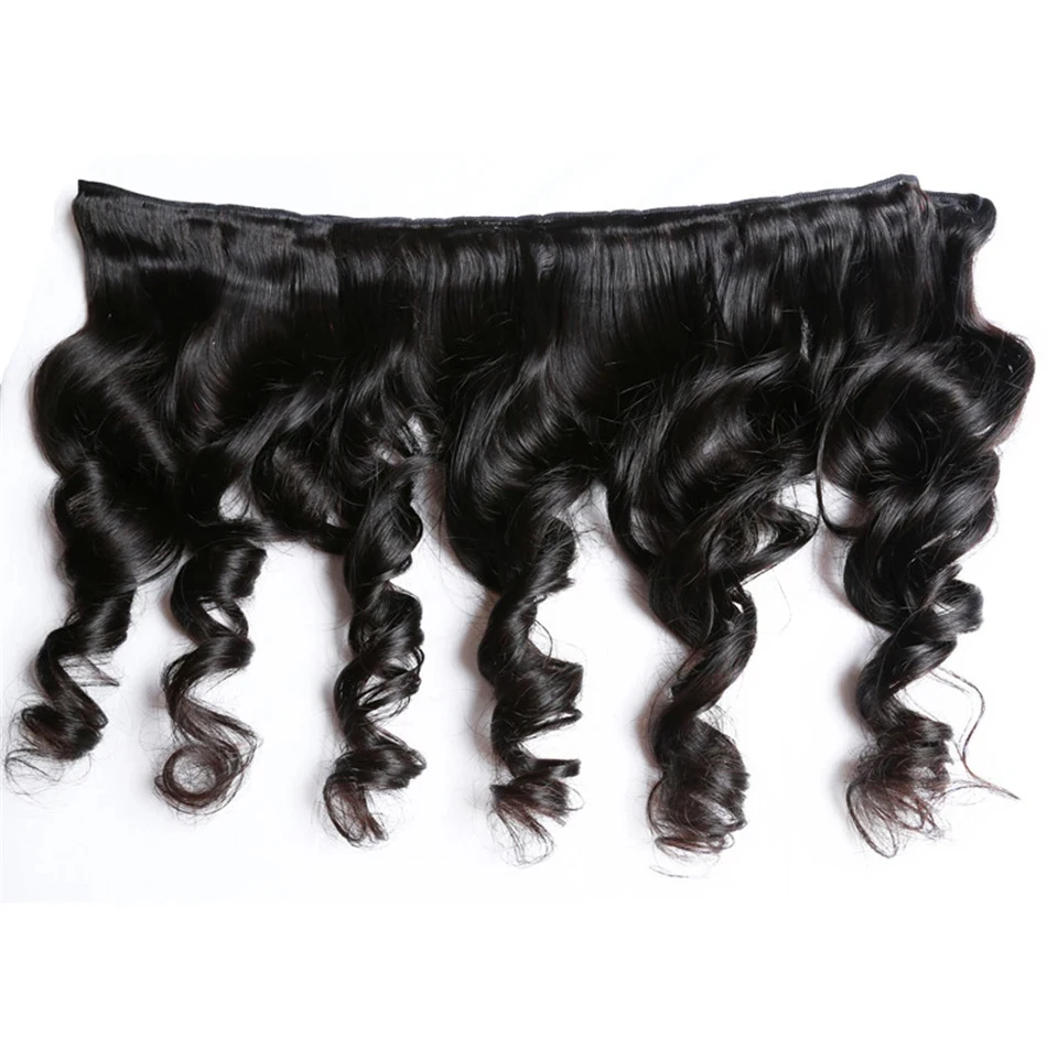 18A Loose Body Wave Bundles With Frontal Closure Peruvian Hair Real Raw Virgin Human Hair Bundles With Frontal Hair Extensions view 6