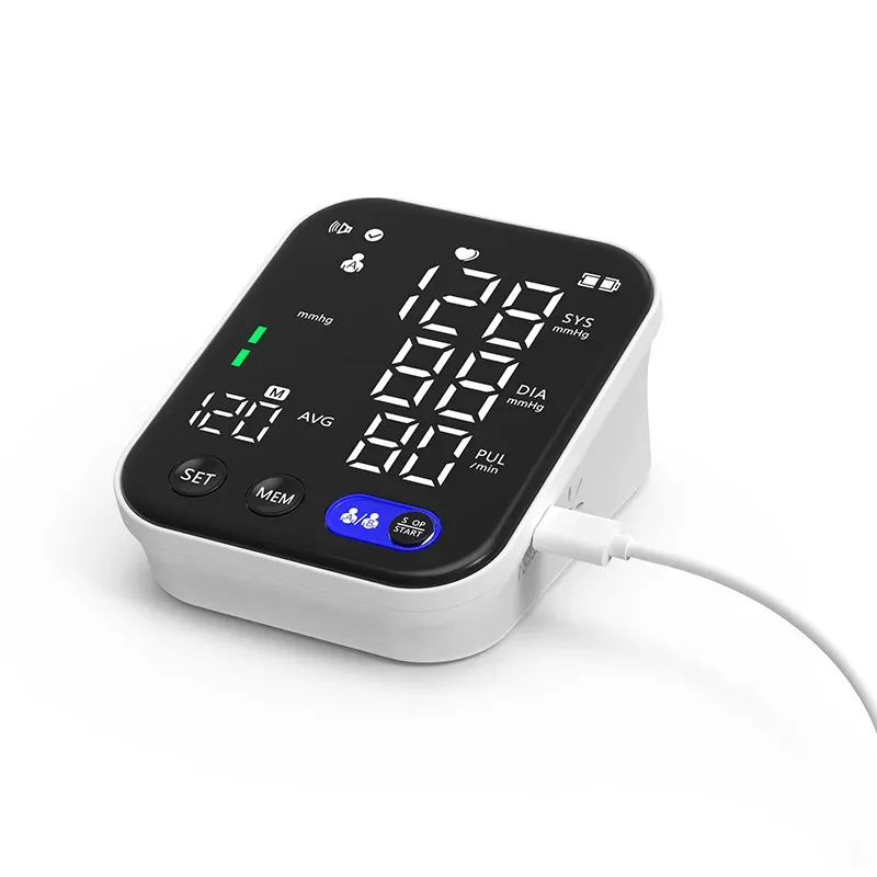  Automatic Digital Upper Arm Blood Pressure Monitor Sphygmomanometer Tonometer Tensiometer Heart Rate Pulse Meter BP Monitor 