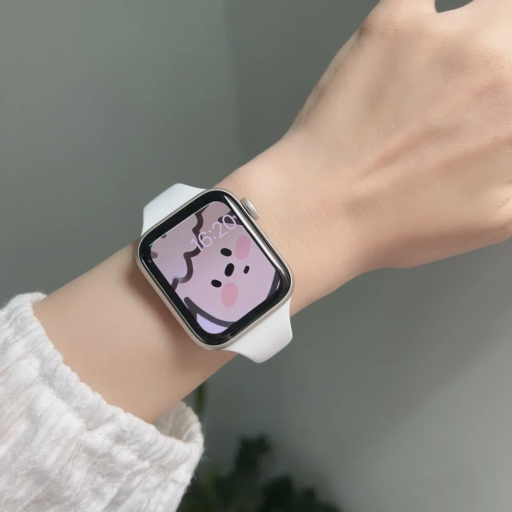 優れたシリコンストラップ Apple Watch バンド iwatch 女性薄型 10/9/8/7/6/5/4/3/2/1 38 ミリメートル 40 ミリメートル 41 ミリメートル 42 ミリメートル 44 ミリメートル 45 ミリメートル 46 ミリメートル 49 ミリメートル