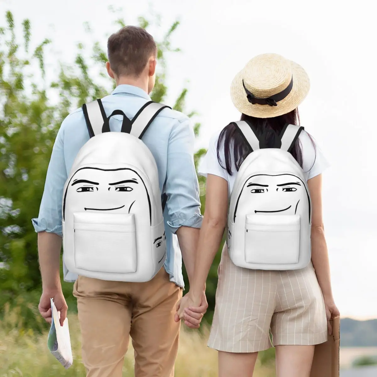 Man Face R-Robloxed Face for Teens Student School Bookbag Daypack Middle High College Outdoor