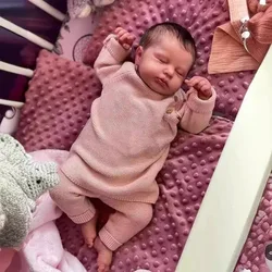 Lifelike Silicone Body Reborn Baby Doll Already Painted Vinyl Cloth Body Surprise Toys Figure for Girls Boys Cute Christmas Gift