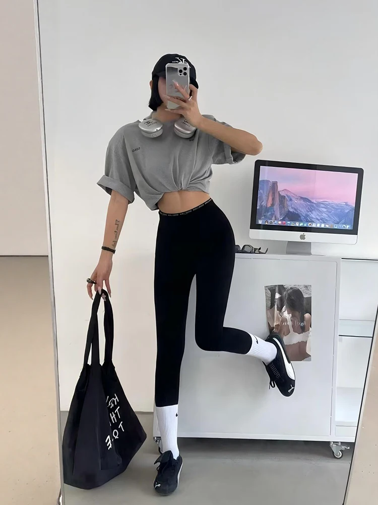 

MIUCO Cloud Pants High Waist Elastic Waist Slim Fit ark Base Layer Pants Sl One-Piece High Elastici for Women