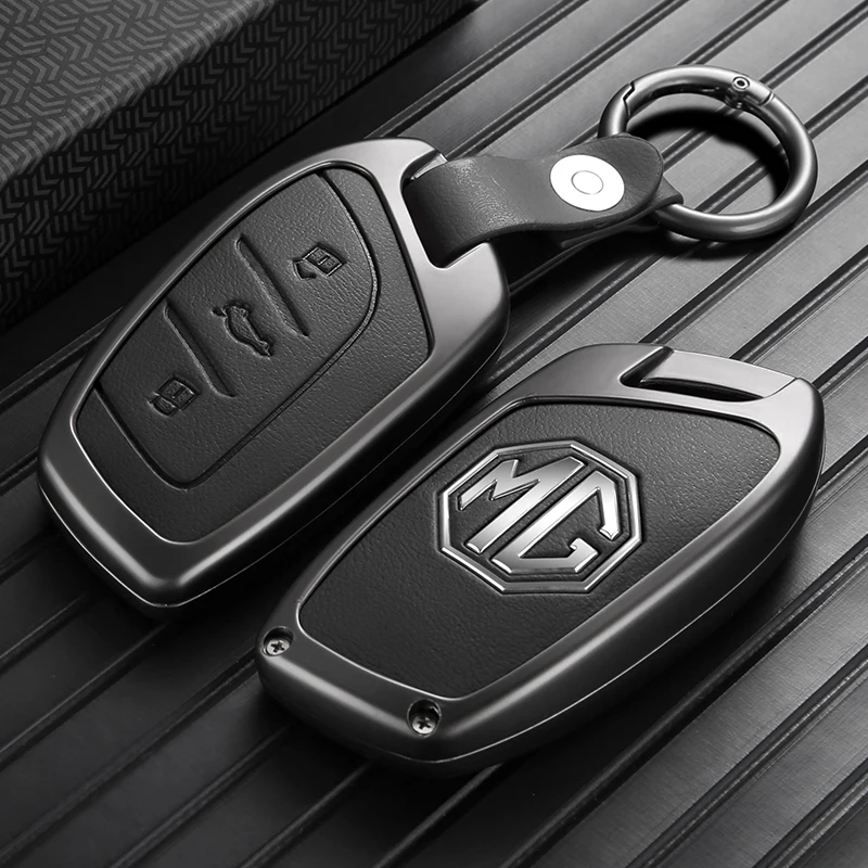 Car Key Protector For MG ZS Key Fob Case Zinc Alloy Full Protection Shockproof MG 4 MG HS MG 5 MG RX8 Car Accessories