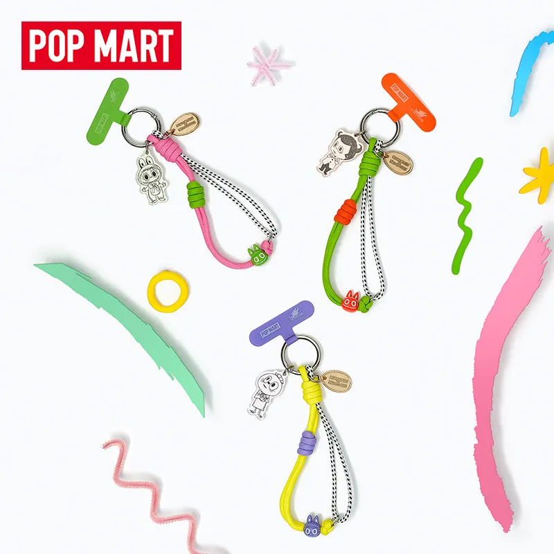 

POP MART the Monsters 10th Anniversary Cute Cartoon Keychain Phone Lanyard Blind Box Pendant Gift for Anime Fans