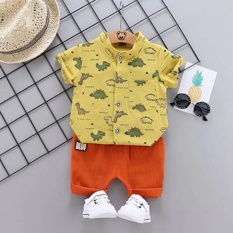 Clothing Set For Boys Infant Suits Kids Clothes Fashion Baby Boy\'s Suit Summer Casual Clothes Set Top Shorts 2PCS Baby