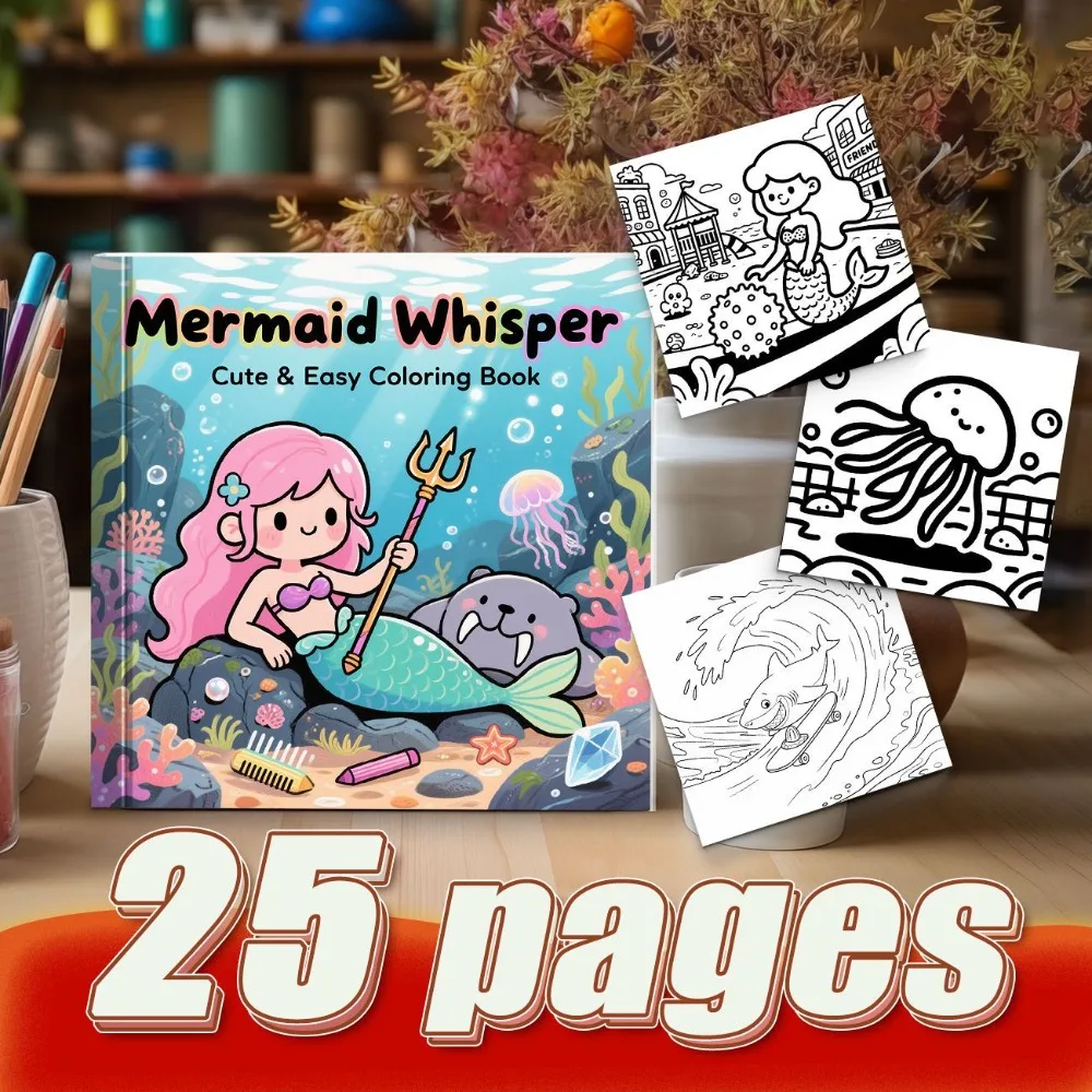 High Quality Personalized Coloring Book Ocean Mermaid Graffiti Coloring Book DIY Creation Express Creativity Graffiti