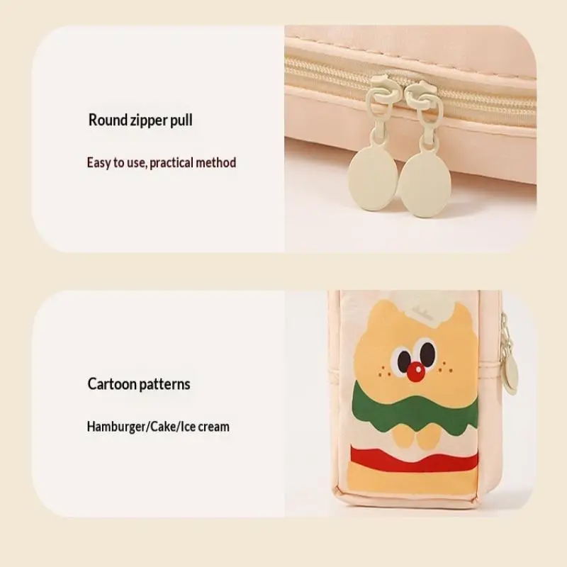 Niedliche Cartoon-Make-up-Pinselhalter-Tasche mit transparentem Design, großer Kapazität, perfekt für den täglichen Make-up-Bedarf und Reisen. – Detail 22