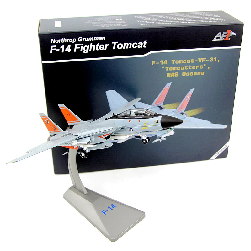 

AF1 1:72 Scale US Navy F-14D VF-31 AJ101 F14 Military Aircraft Model Diecast Alloy Classics Toys Souvenir Ornaments Gift Display