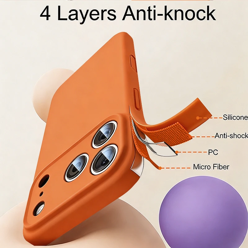 Magnetic Liquid Silicone Phone Case For iPhone 17 Pro Max 16 15 14 13 Pro Max For Magsafe Marine Animal Iron Circle Soft Cover view 5