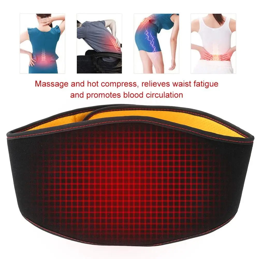 

Unisex USB Fever Belt Massage Hot Compress Relieves Waist Muscle Fatigue Promotes Blood Circulation Tourmaline Belt Back Support