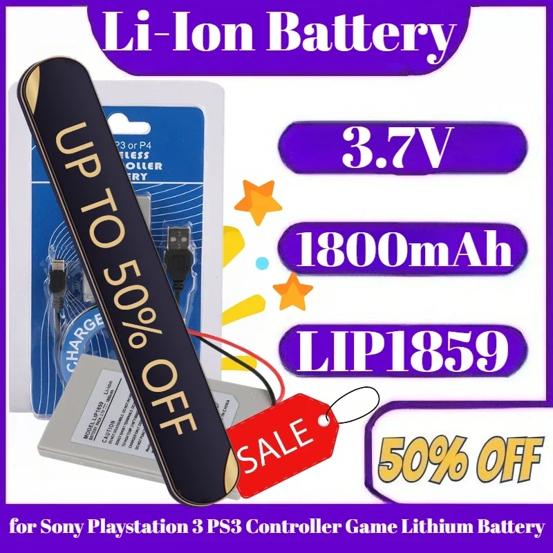 

3.7V LIP1859 Battery PS3 LIP1859 1800mAh Rechargeable Batteries for Sony PS3 Controller Game Lithium Battery
