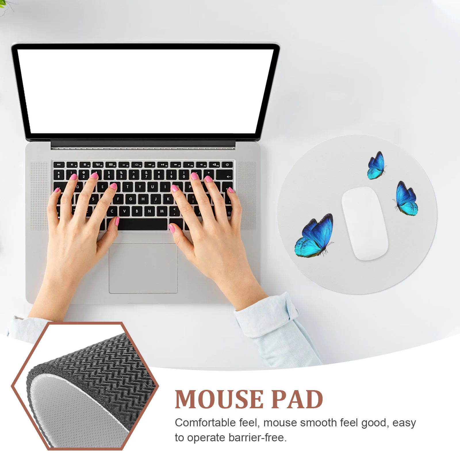 5 Pcs Blank Mouse Pad Computer Mat Sublimation Gaming Blanks for Printing Rubber Office