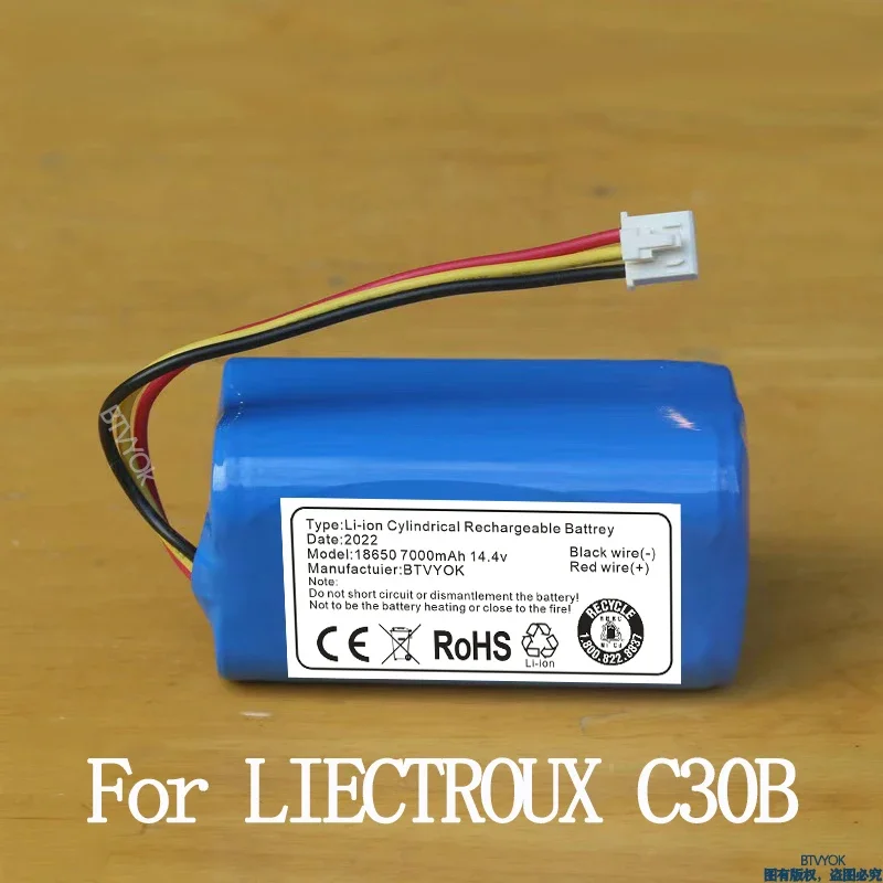 Original 14.4v 10000mAh Battery for LIECTROUX C30B Robot Vacuum Cleaner,