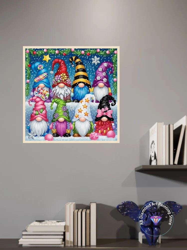 عيد الميلاد قزم AB الماس طقم الطلاء مربع جولة الماس 5D DIY الصليب التطريز اليدوية الفن رائعة هدية ديكور المنزل #2