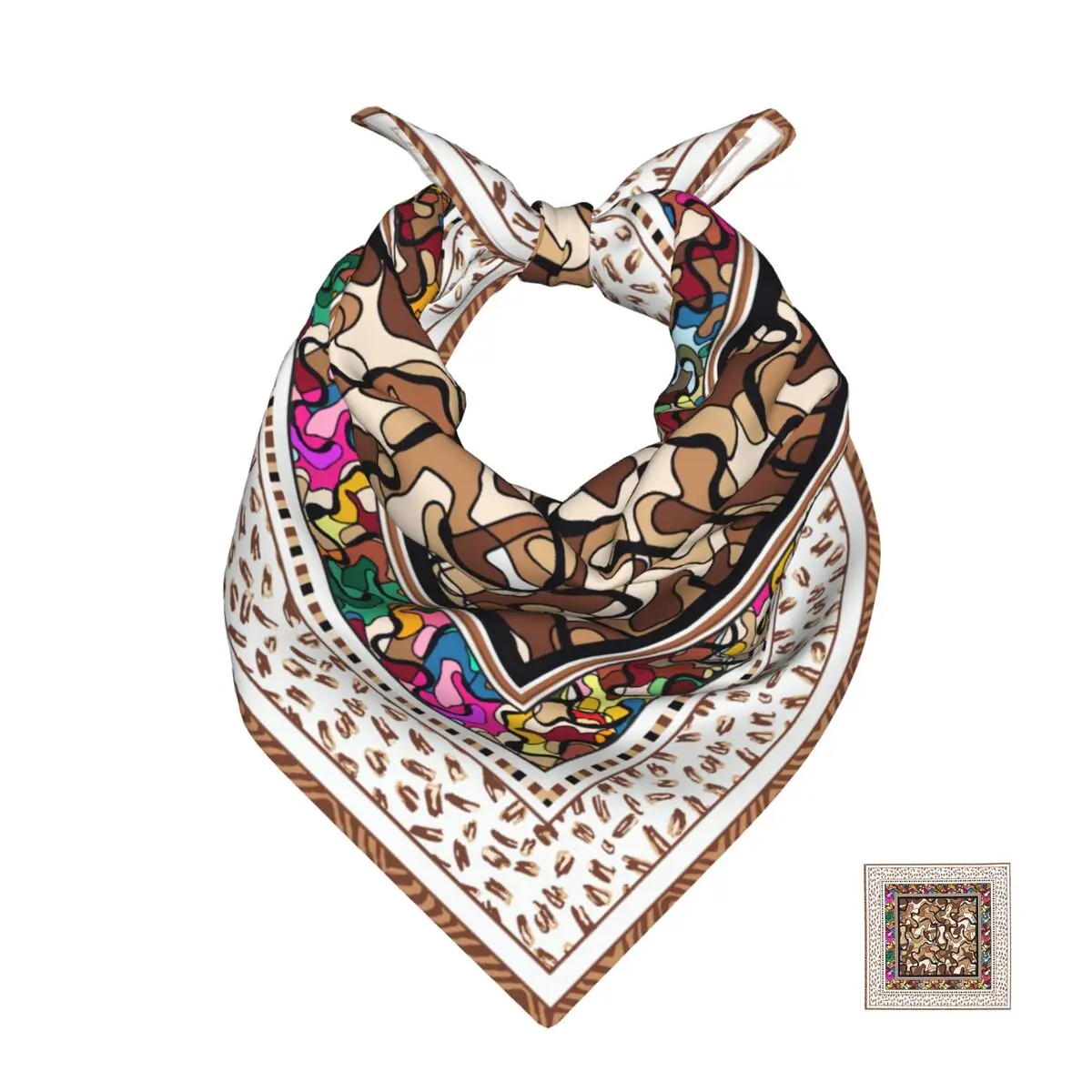 

Leopard Print Square Towel Multifunctional Neck Scarf Hair Bandana