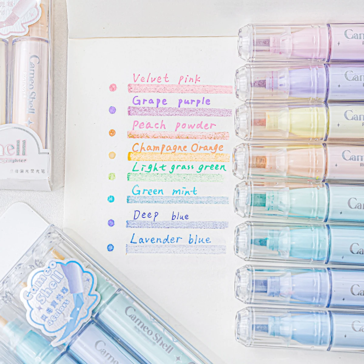 2 أنماط 4 قطعة/صندوق تألق الملونة شعاع فسفورية متوهجة أقلام الفلورسنت اللوازم المدرسية الإبداعية للطلاب الاطفال أداة #2