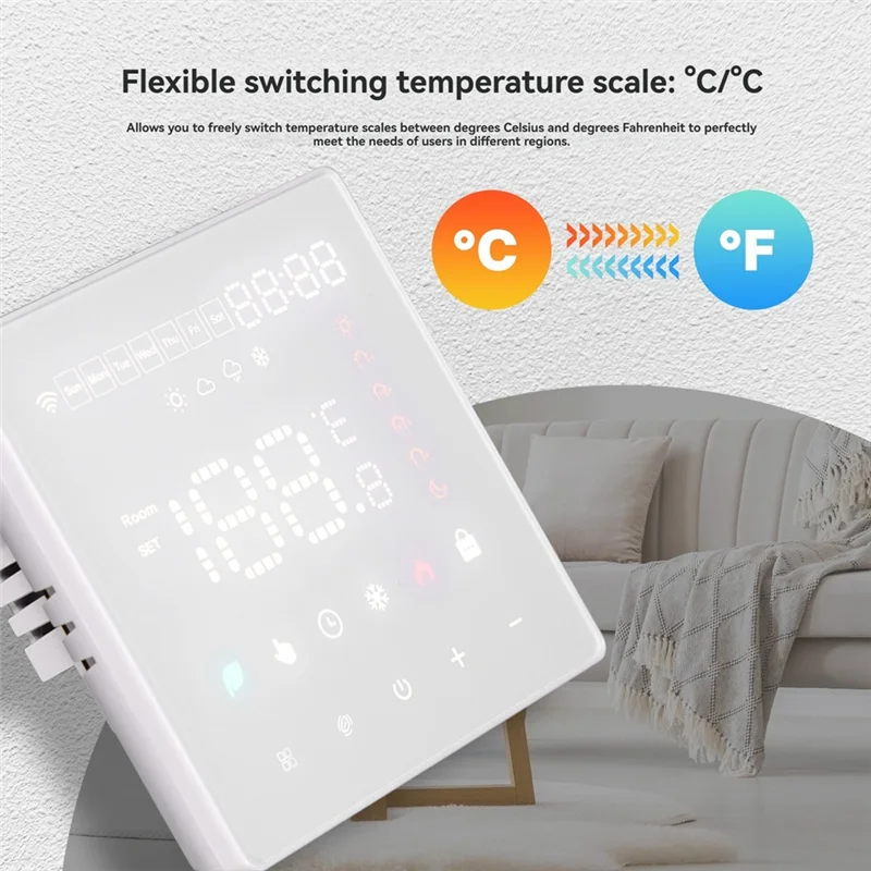 

BNVN-Tuya Wi-Fi термостат умный водяной регулятор температуры подогрева пола поддержка приложения удаленное голосовое управление Alexa