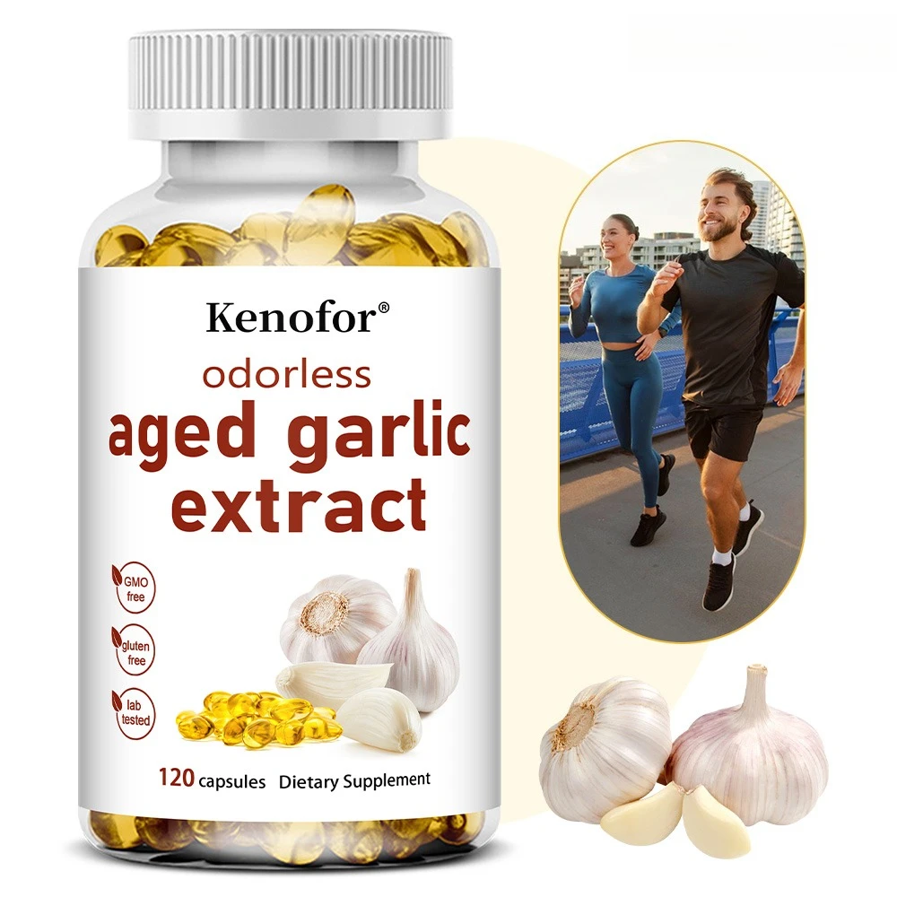 

Odorless Garlic, 120 Softgels, Aged Garlic Extract, Antioxidant Dieatry Supplement, Support Heart & Immune Health, Non-GMO