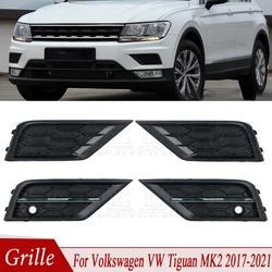 Car Fog Light Grille Shell For Volkswagen VW Tiguan MK2 2017-2019 2020 2021 Fog Lamp Cover Foglamp Grilles 5NG853666C 5NG853665C