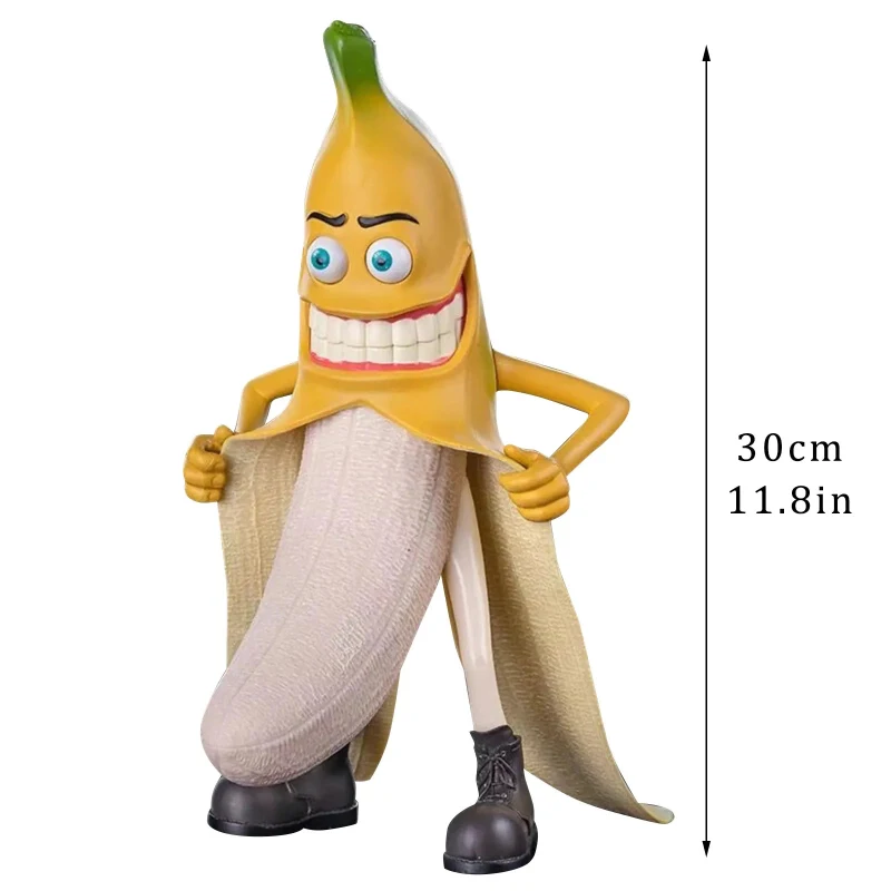 Cute Peeled Banana Guy Figurines Decoration Resin Crafts Desktop Ornaments Spoof Toys Unique Gifts Funny Model Home Decoration