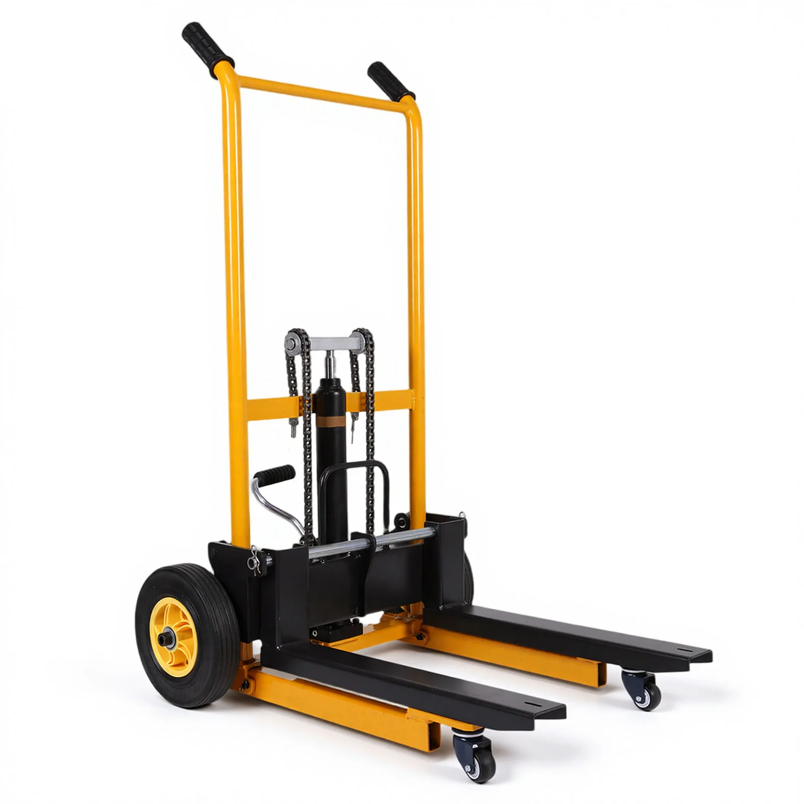 

Mini Forklift Foldable Transport Lifting Cart with Swivel Wheels Loading Unloading Trolley Wear Resist for Commercial & Industry