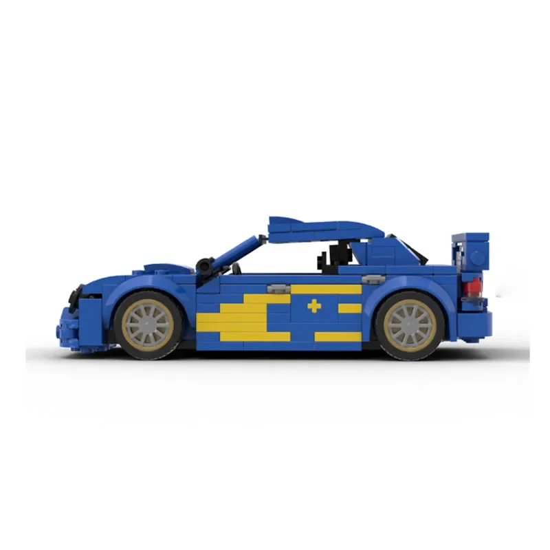 MOC-172998 Blauwe Klassieke Sportwagen Bouwsteenmodel • 317 Onderdelen Moc Creatieve Kinderverjaardag Bouwsteen Speelgoed Cadeau