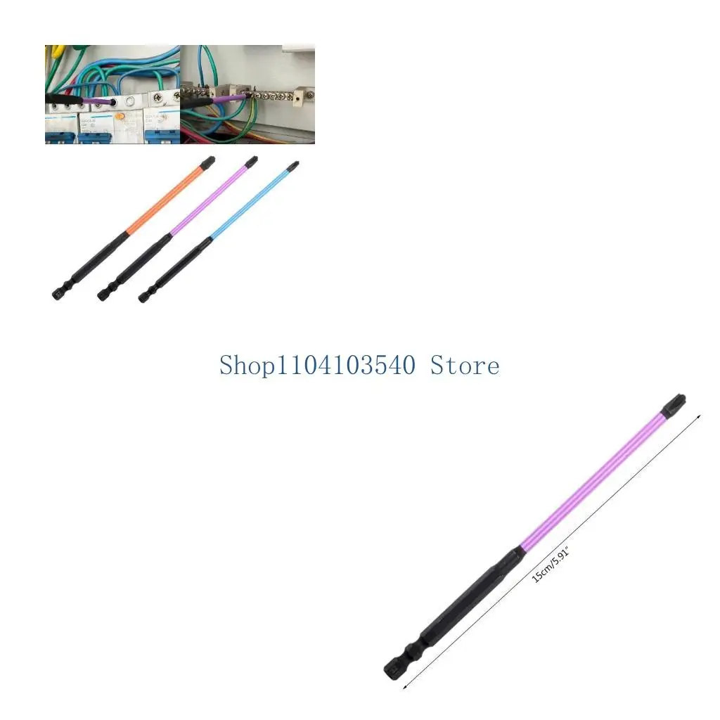 02DC 150mm Special Magnetism Screwdriver Bit Alloy Steel Batch Head Nutdrivers