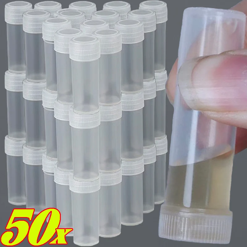 

Mini Clear Plastic Bottles 5/7ML Test Tubes Storage Vials with Lids Jars for Beads Powder Pills Liquid Container Travel Bottles